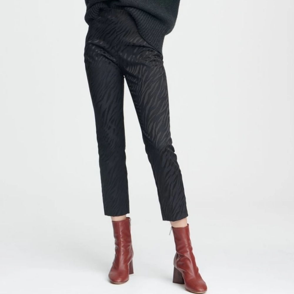 Rag & Bone Simone Pant In Italian Zebra Print Bla… - image 1